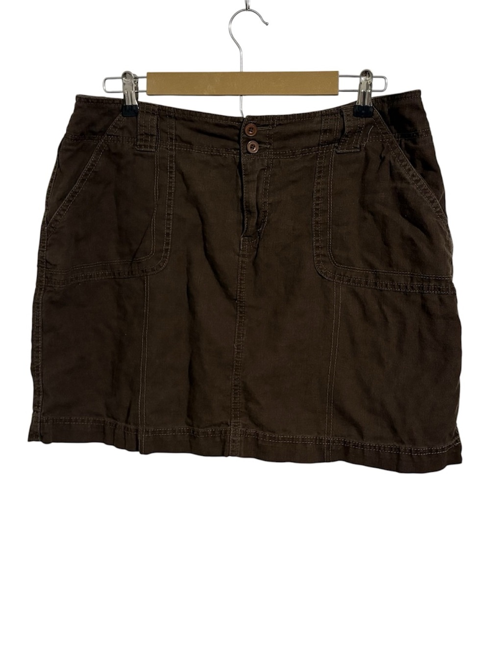 Sonoma Brown Cargo Style Skort with Front Patch Pockets